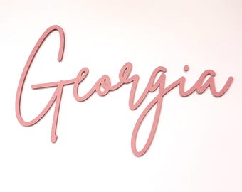 Custom Wood Nursery Name Sign: Personalized Baby Room Decor