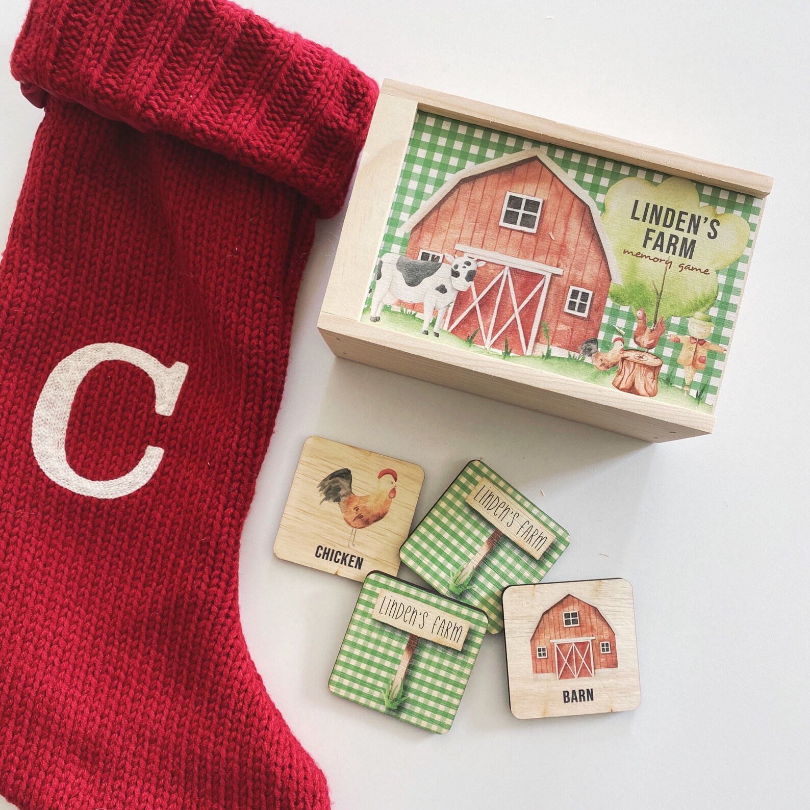 Farm Memory Game Preschool Games Personalized Toys Etsy