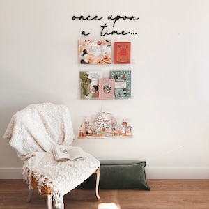 Once Upon A Time Wooden Sign, Nursery Wall Decor With 20