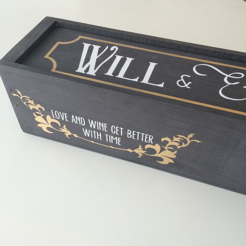 Wine box wedding wine ceremony custom wine box Etsy