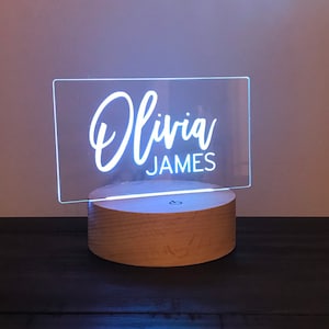 Personalized night light, kids decor, nightlight, led light, nursery decor image 6