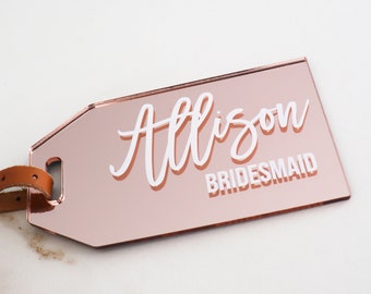 Personalized luggage tag, acrylic luggage tag, acrylic place card names, seating  chart, place setting, bridesmaid gift, bridesmaid proposal