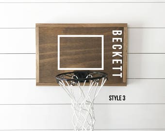 Wood basketball goal, groomsmen gift, rustic basketball hoop, mini basketball hoop, sports team gift, sports decor