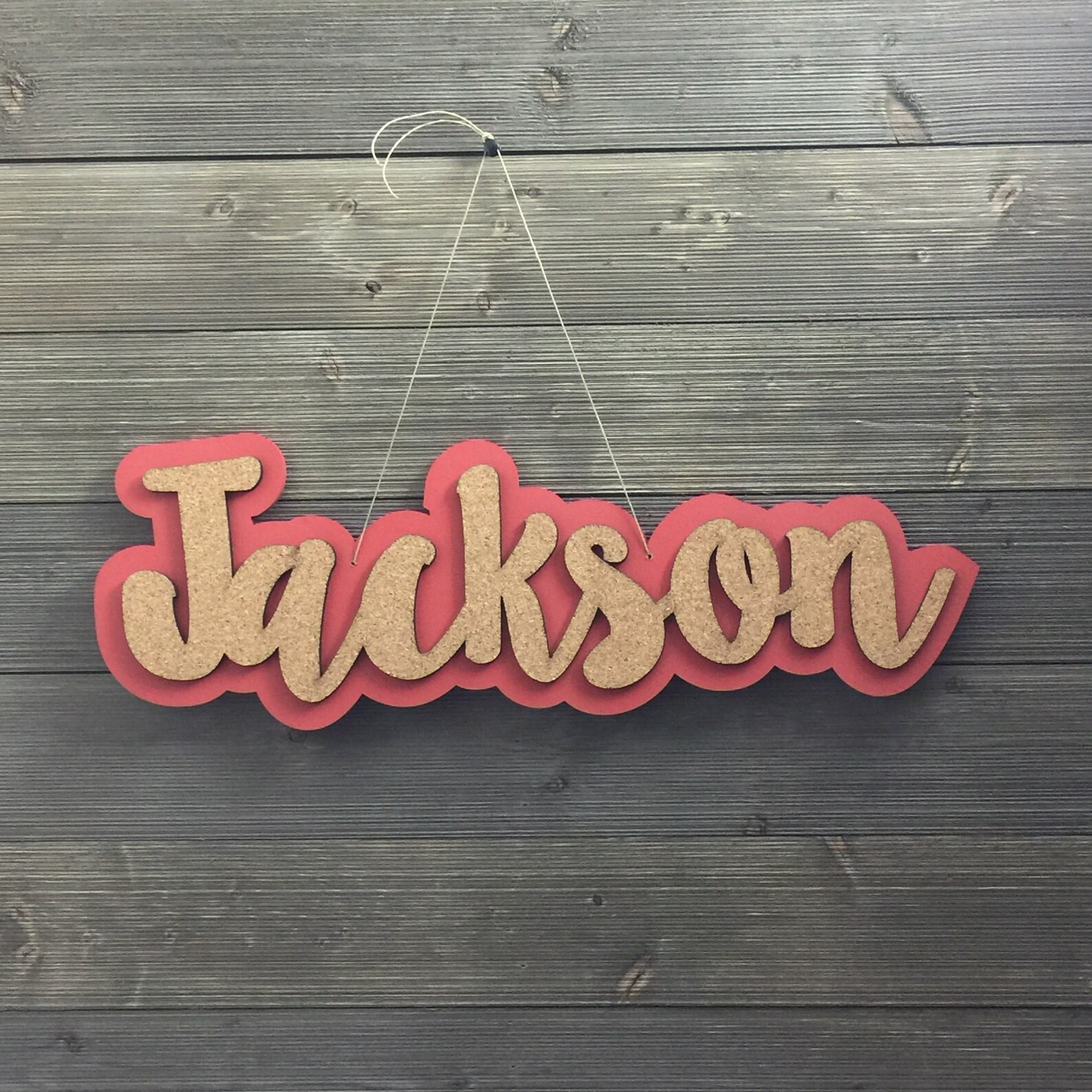 Name Cork Board Name Sign Message Board Personalized Etsy