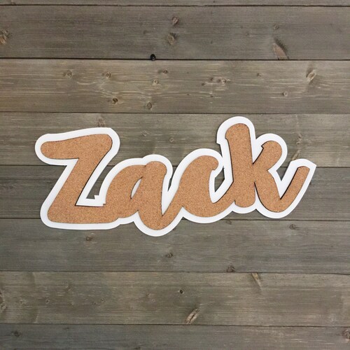 Name Cork Board Name Sign Message Board Personalized Etsy