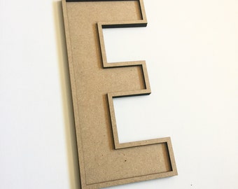 Unfinished wood alphabet letter, MDF letters, fillable letters, diy wood letter, 13"