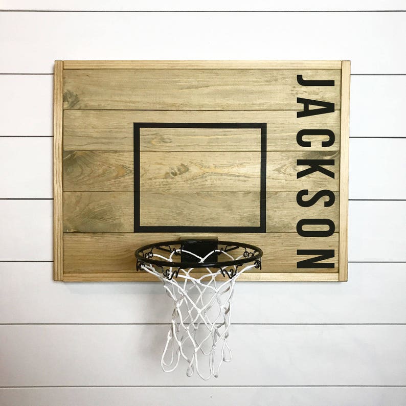 Rustic basketball goal, personalized basketball goal, basketball hoop, sports decor, wood backboard, weathered oak