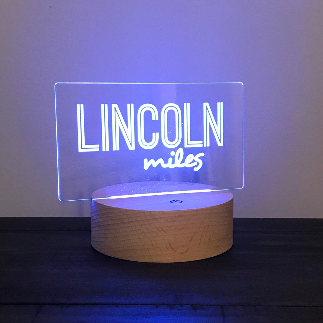 Personalized Night Light, Kids Decor, Nightlight, Led Light, Nursery ...