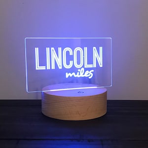 Personalized Kids LED Night Light: Nursery Decor