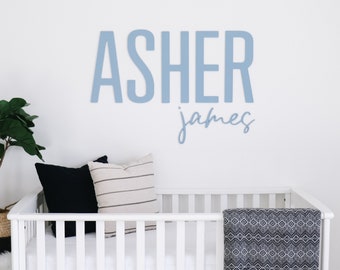 Personalized Nursery Name Sign: Painted Wood, Kids Room Decor
