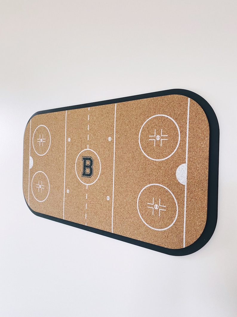 Hockey cork board, personalized hockey sign, message board, personalized message board, bulletin board sport decor image 5