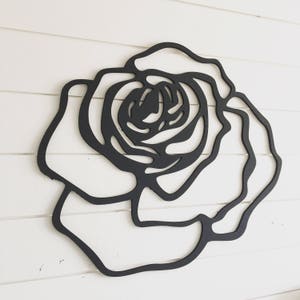 Wood Rose Cut Out: Nursery Wall Decor, Kids Room Sign