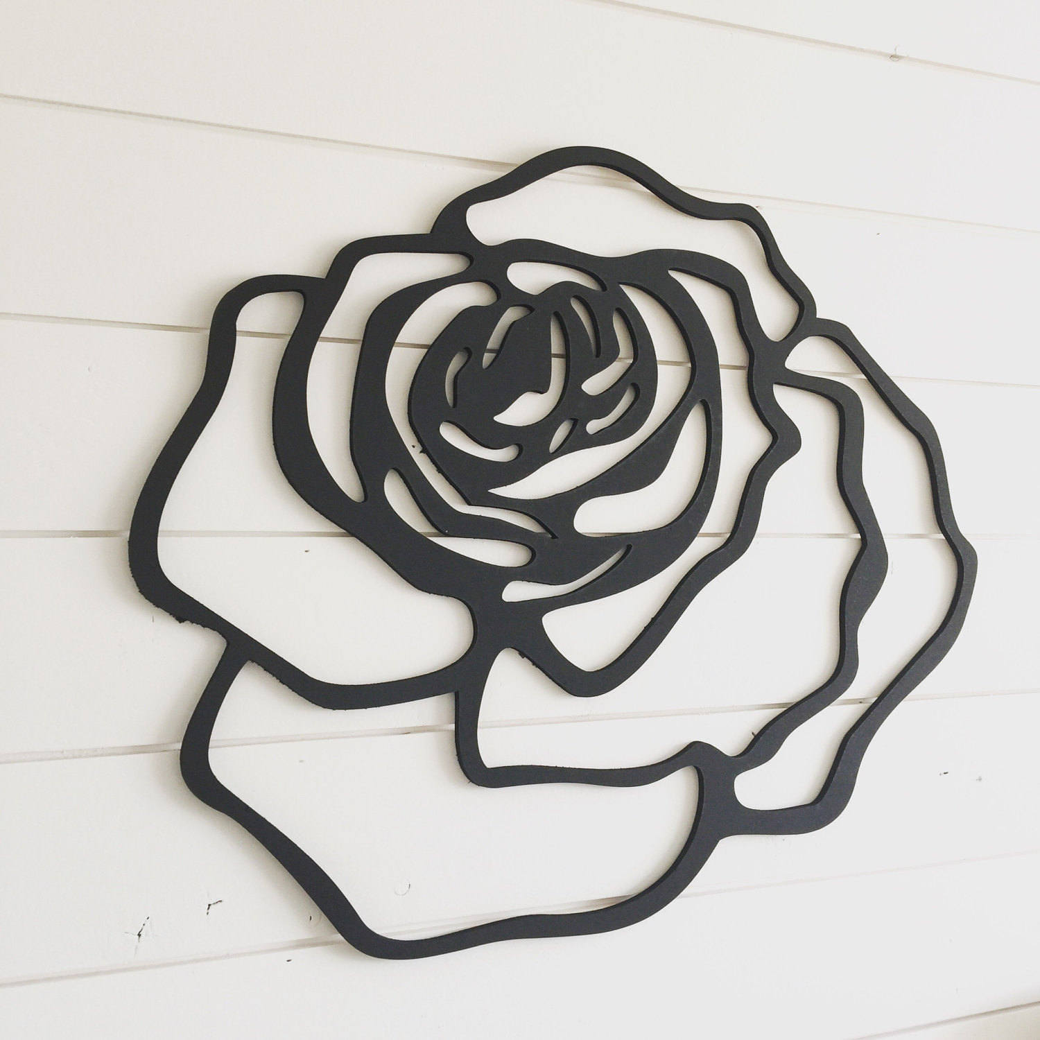 Wood Rose Cut Out Nursery Cut Out Nursery Decor Large Cut Etsy