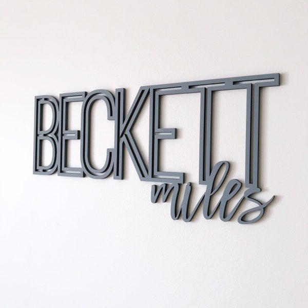 Name sign, nursery name sign, name sign for kids room, cut out name sign, birch name sign