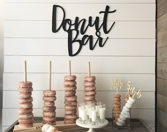 Donut bar lettering, wedding sign, dessert bar sign, personalized wedding sign