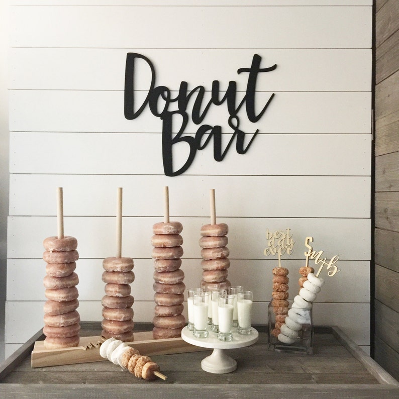 Donut bar lettering wedding sign dessert bar sign image 1