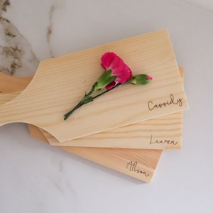 Personalized mini charcuterie boards, personalized wedding place cards, seating chart, wedding favors, Personalized charcuterie plank image 5