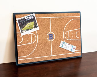 Basketball cork board, personalized basketball court sign, message board, personalized message board, bulletin board sport decor