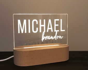 Personalized LED Night Light: Kids Nursery Decor