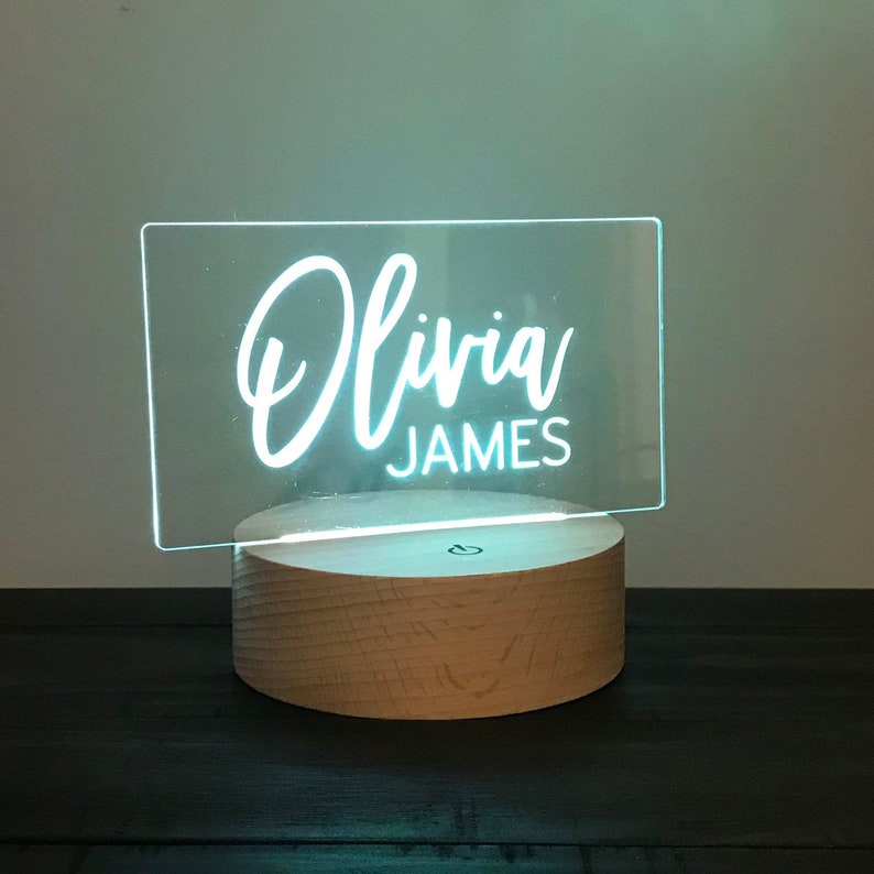 Personalized night light, kids decor, nightlight, led light, nursery decor image 4