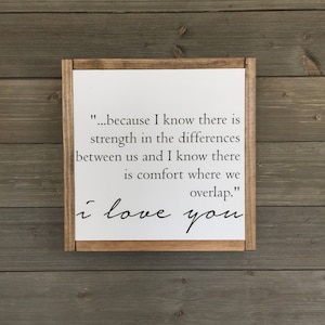 Love sign, wood sign, modern farmhouse decor, I love you, 14x14 sign