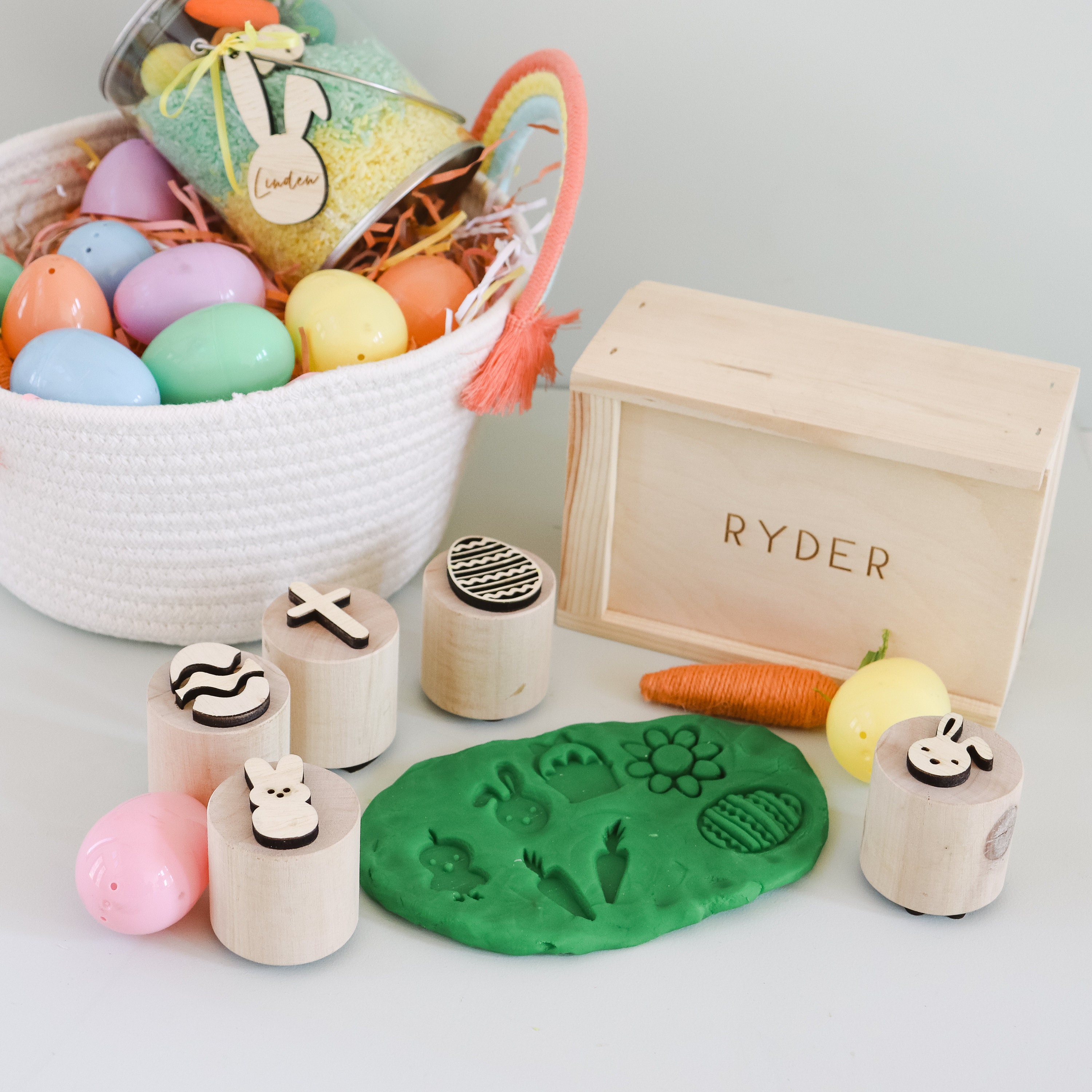 Easter Dough Stampers Easter Gifts for Kids Easter Sensory Play Playdough  Tools Montessori Toddler 