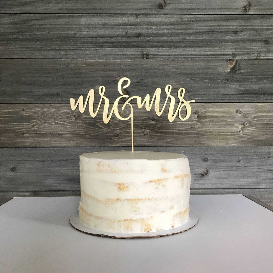 Cake Topper Mr and Mrs Gold Cake Topper Wedding Cake Topper Etsy