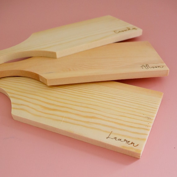 WOODLA Mini Charcuterie Boards Tiny Cutting Board with Handle Set of 6 pcs  Beechwood