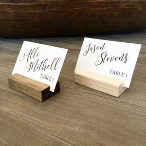 Place card holder Sets, wood escort card stand, wedding seating chart,