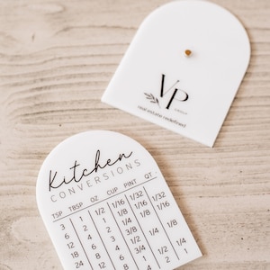Custom Kitchen Conversion Chart Magnet: Realtor Closing Gift