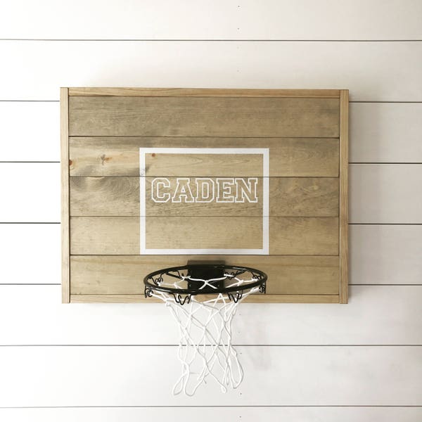 Rustic basketball goal, personalized basketball goal, basketball hoop, wood sports decor, wood backboard, weathered oak