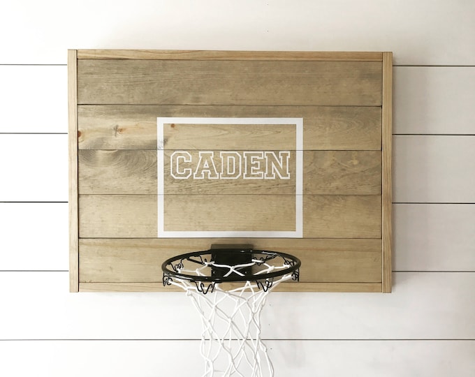 Rustic Wall Mounted Basketball Hoop Brown and Black Indoor Goal Etsy