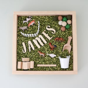 Personalized Farm Sensory Kit: Montessori Toddler Toy