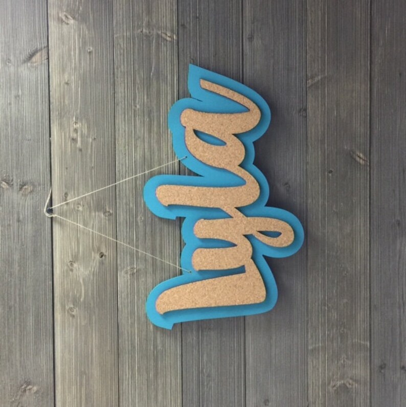 Name cork board name sign message board personalized Etsy