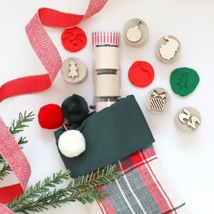 Christmas and new year&#39;s eve playdough stamps, holiday sensory kit tools, stocking stuffer for kids