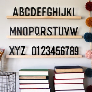 Letter Board Ledge Set: 24&quot; Floating Shelves, Alphabet Sign