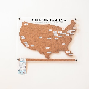MLB Stadium Tour Map: Baseball Travel Cork Board Memory Board