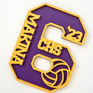 Varsity number graduation gift, Senior athlete gift, graduation decor, varsity sport keepsake, 2025 graduation party decor, sports jersey