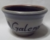 Vintage Rowe Pottery Work Small Crock Bowl Salt Glazed Galena Illinois Primitive Farmhouse Country Decor Folk Art Collectible