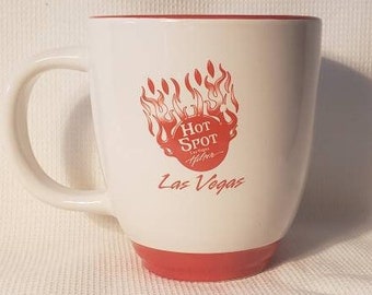 Las Vegas Travel Souvenir Coffee Mug Red Hot Spot Hilton Advertising Collectible