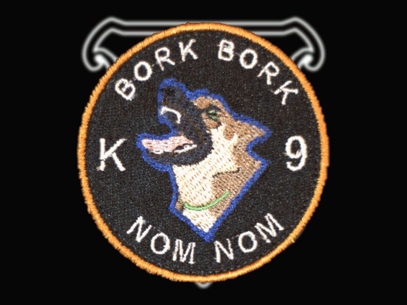 K9 Bork Bork Nom Nom Patch/Stick Etsy