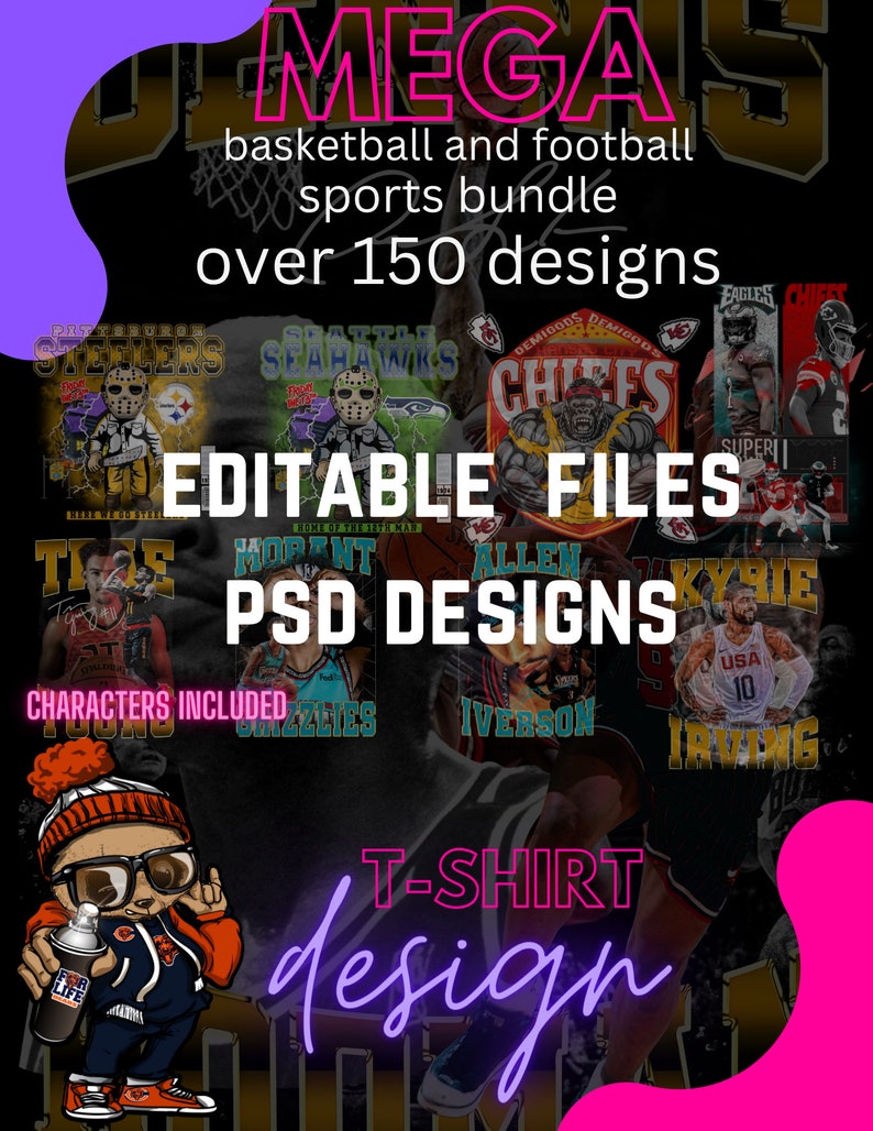Mega Tshirt Design Bundle editable Files Etsy