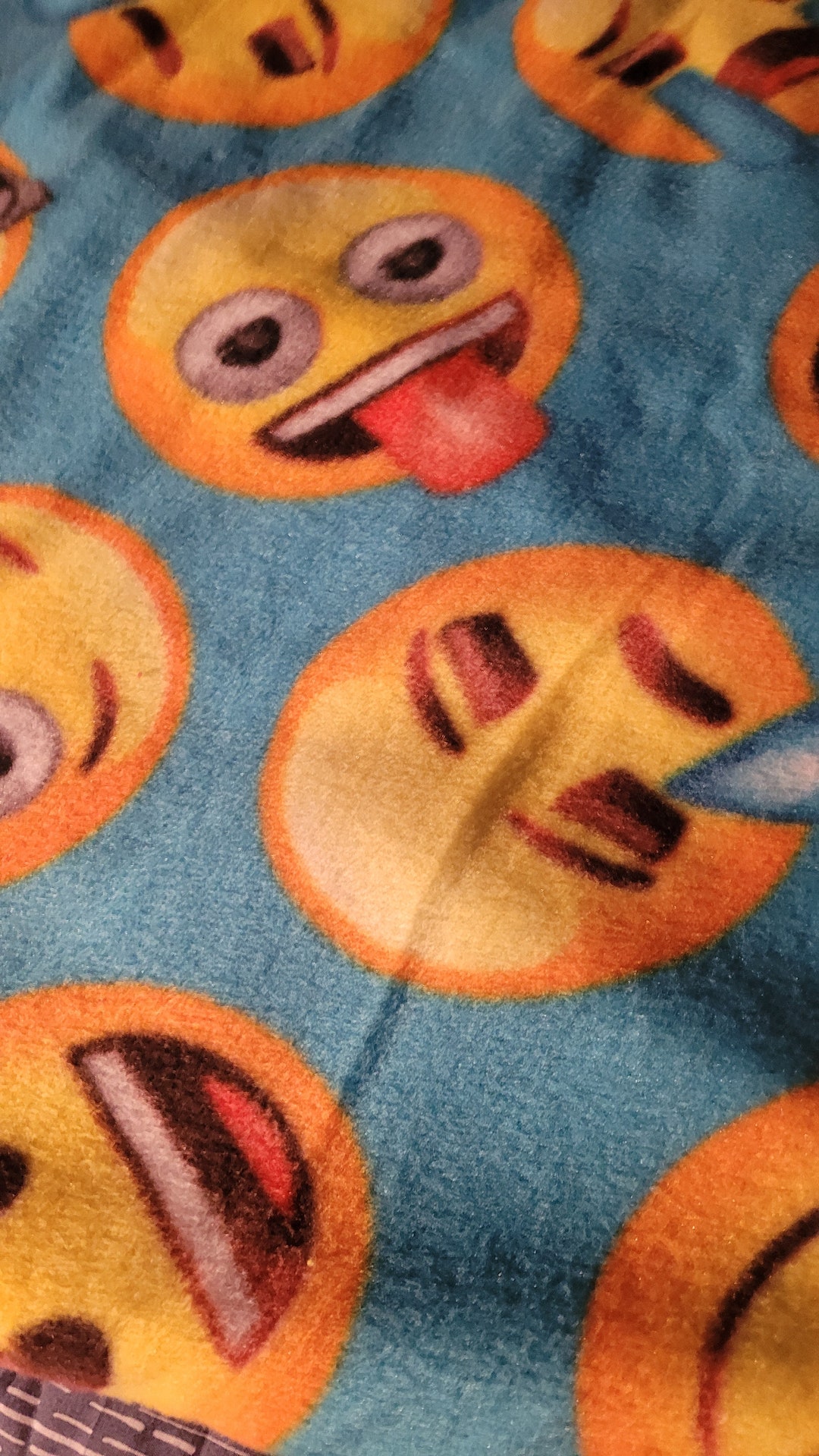 Emoji Fleece Fabric, Make Your Own No Sew Blankets, Scarves, Almost Twoyards Available Etsy