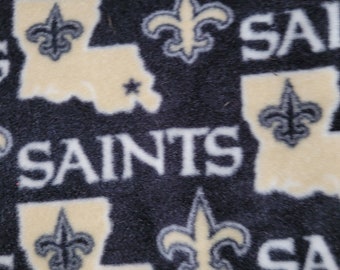 NFL New Orleans Saints Fleece Fabric: Soft Polyester, 58/60" Wide