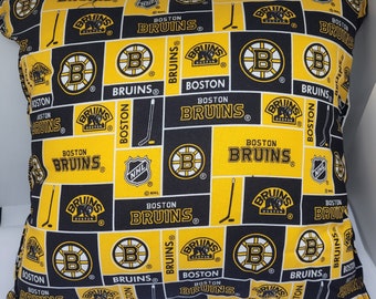 Boston Bruins Hockey Pillow: Handmade Cotton NHL Throw Pillow