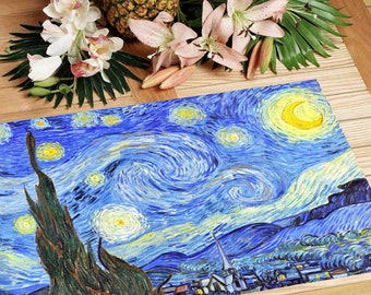 Set de table plastifié Van Gogh La Nuit étoilée