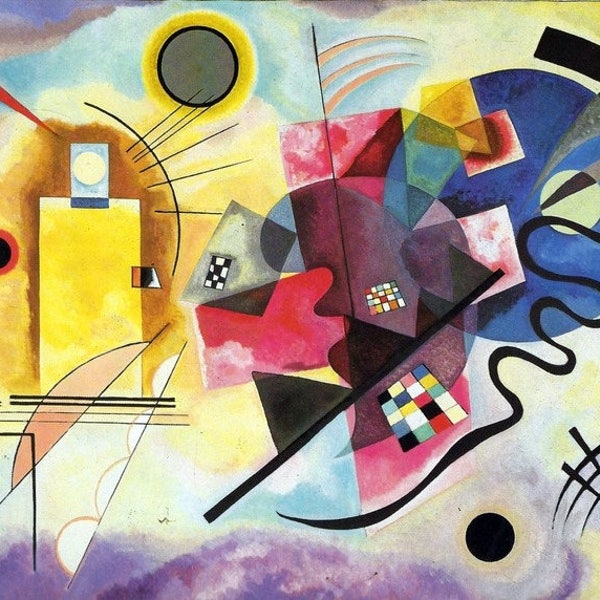 Kandinsky laminiertes Tischset Gelb-Rot-Blau