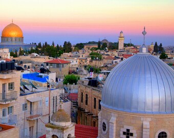 Laminated placemat israel jerusalem