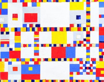 Mondriaan Victory Boogie-Woogie gelamineerde placemat