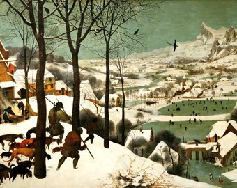 Original plastic placemat Bruegel the Elder Hunters in the Snow